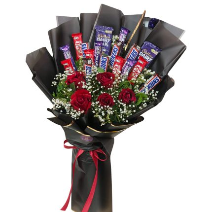 Flower and Chocolate Bouqet