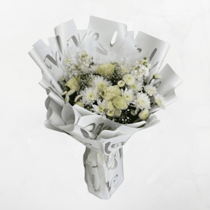 All-White Fresh Flower Bouquet